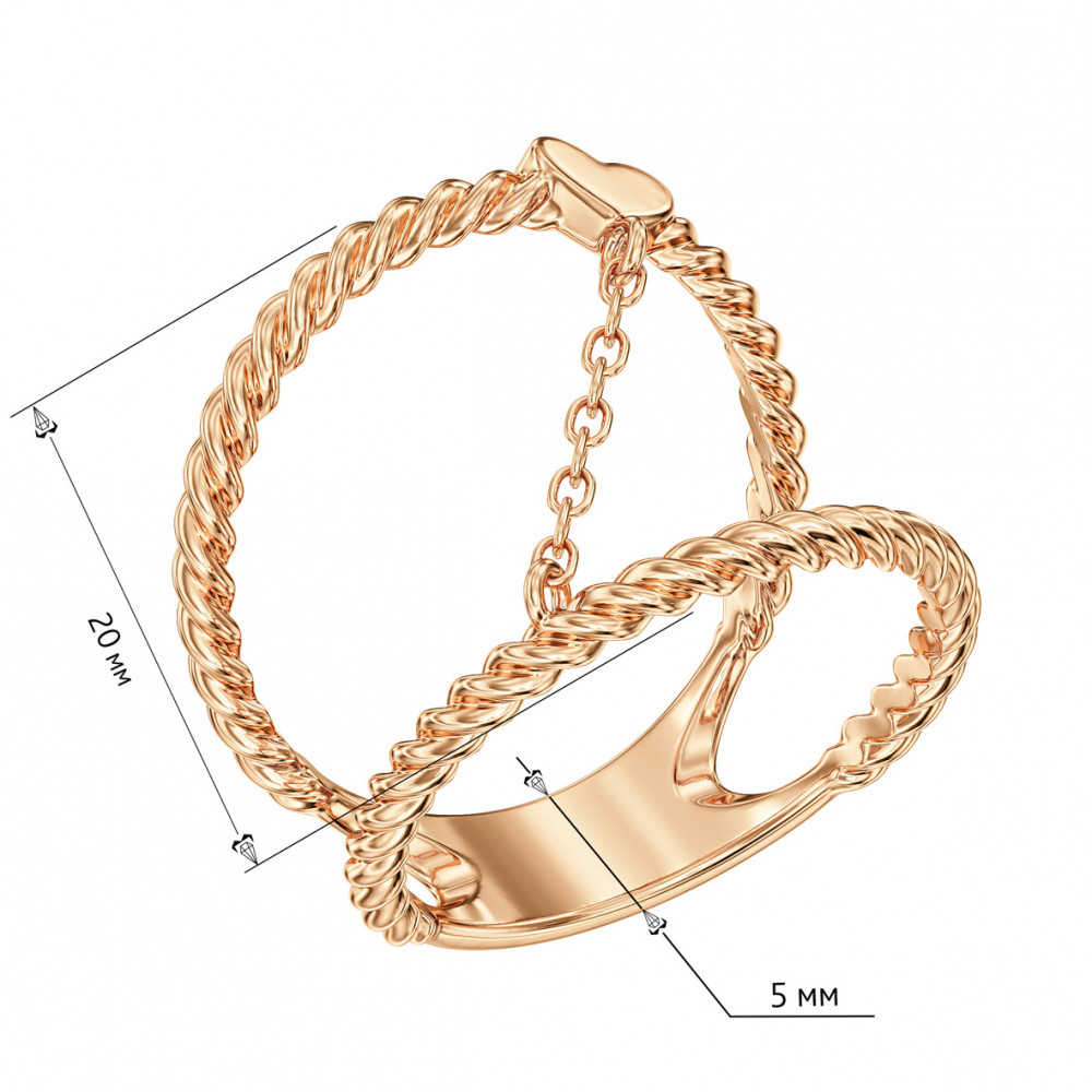 Gold ring. Article 300465  size 15.5 - Photo 3