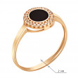 Золотое кольцо с фианитами и эмалью. Артикул 380674Е  размер 18.5 - Фото 3