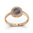 Gold ring with cubic zirkonia and enamel. Article 380674Е  size 16.5 - Photo 2