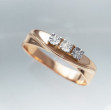 Золотое кольцо c бриллиантами. Артикул 750704  размер 17 - Фото 3