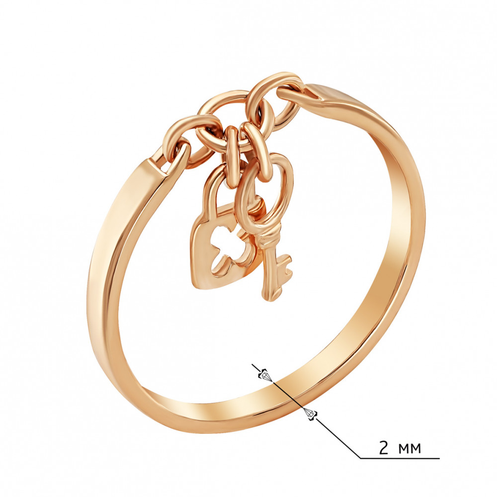 Золотое кольцо. Артикул 300470  размер 18.5 - Фото 3