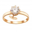 Золотое кольцо с фианитом. Артикул 380671  размер 16.5 - Фото 2