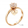 Золотое кольцо с фианитом. Артикул 380671  размер 16.5 - Фото 3
