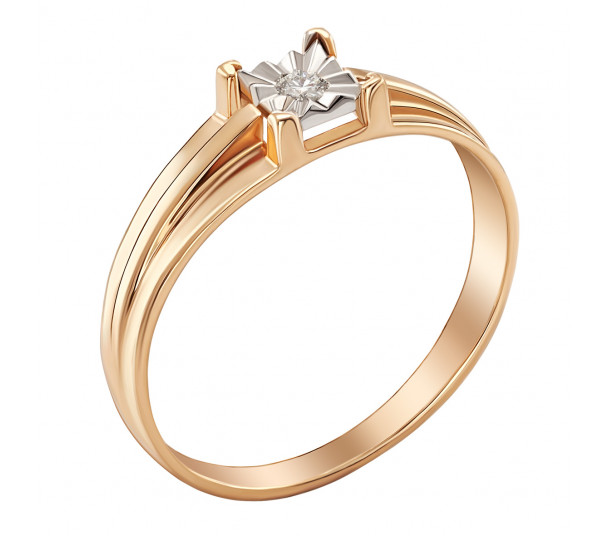 Золотое кольцо с бриллиантами и изумрудами. Артикул 752644 - Фото  1
