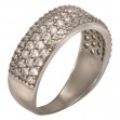 Серебряное кольцо с фианитами. Артикул 380096С  размер 17 - Фото 2