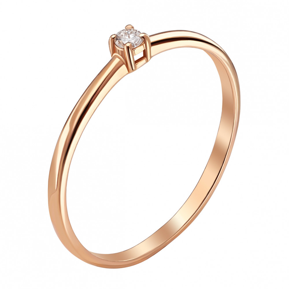 Золотое кольцо c бриллиантами. Артикул 740397  размер 15.5 - Фото 3
