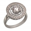 Серебряное кольцо с фианитами. Артикул 320903С  размер 18.5 - Фото 2