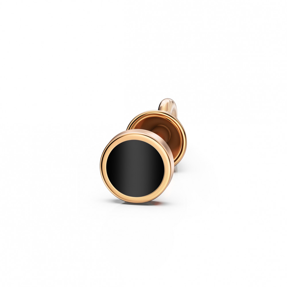 Gold studs with enamel. Article 500039Е  - Photo 3