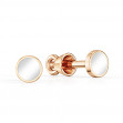 Gold studs with enamel. Article 500039Е  - Photo 2