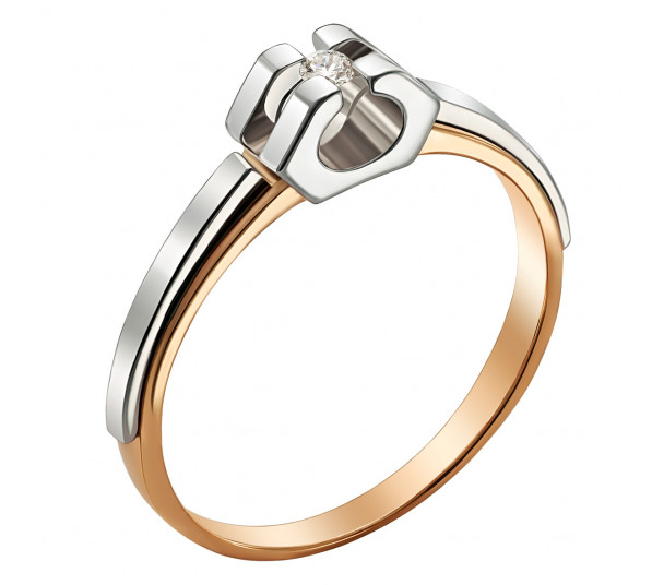 Золотое кольцо с бриллиантами и изумрудами. Артикул 752645 - Фото  1