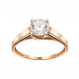 Gold ring with cubic zirconia. Article 320598  size 18 - Photo 3