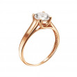Gold ring with cubic zirconia. Article 320598  size 18 - Photo 2