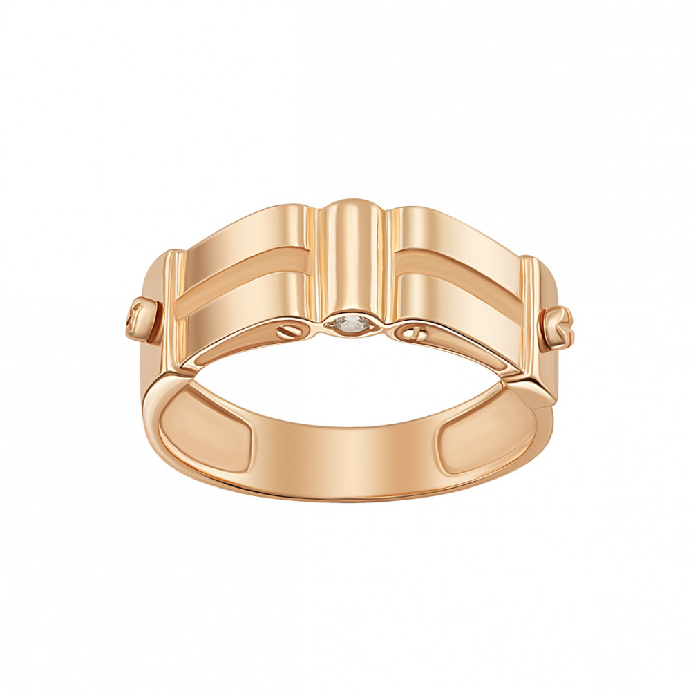 Золотое кольцо с фианитами. Артикул 380667  размер 20.5 - Фото 2
