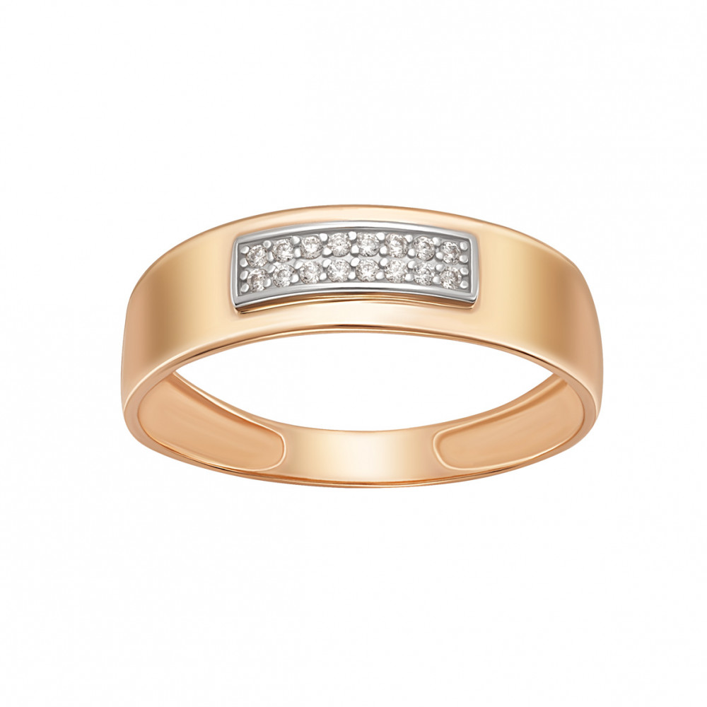 Золотое кольцо с фианитами. Артикул 380673  размер 16.5 - Фото 2