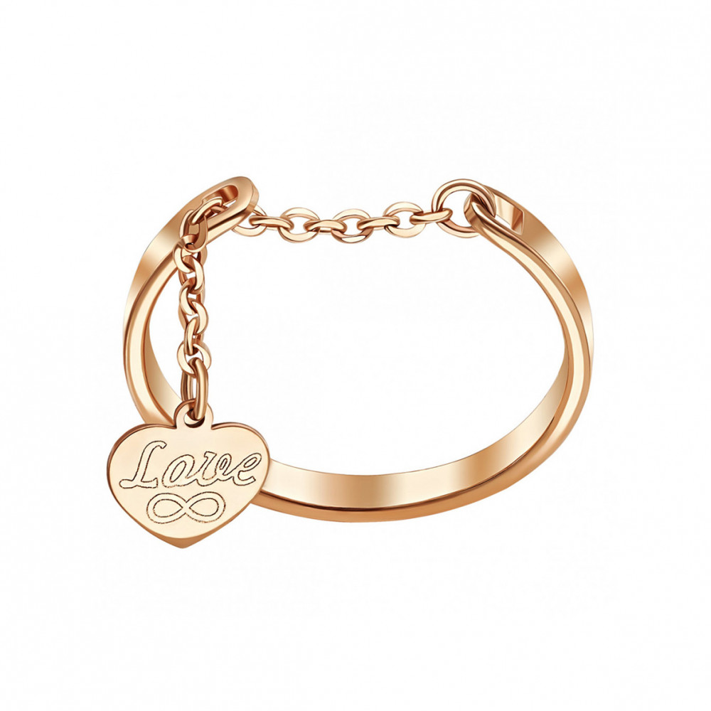 Golden ring. Article 300472  size 17 - Photo 2