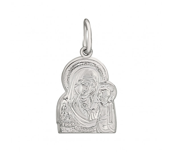 Серебряная ладанка Дева Мария с Младенцем. Артикул 100460С - Фото  1
