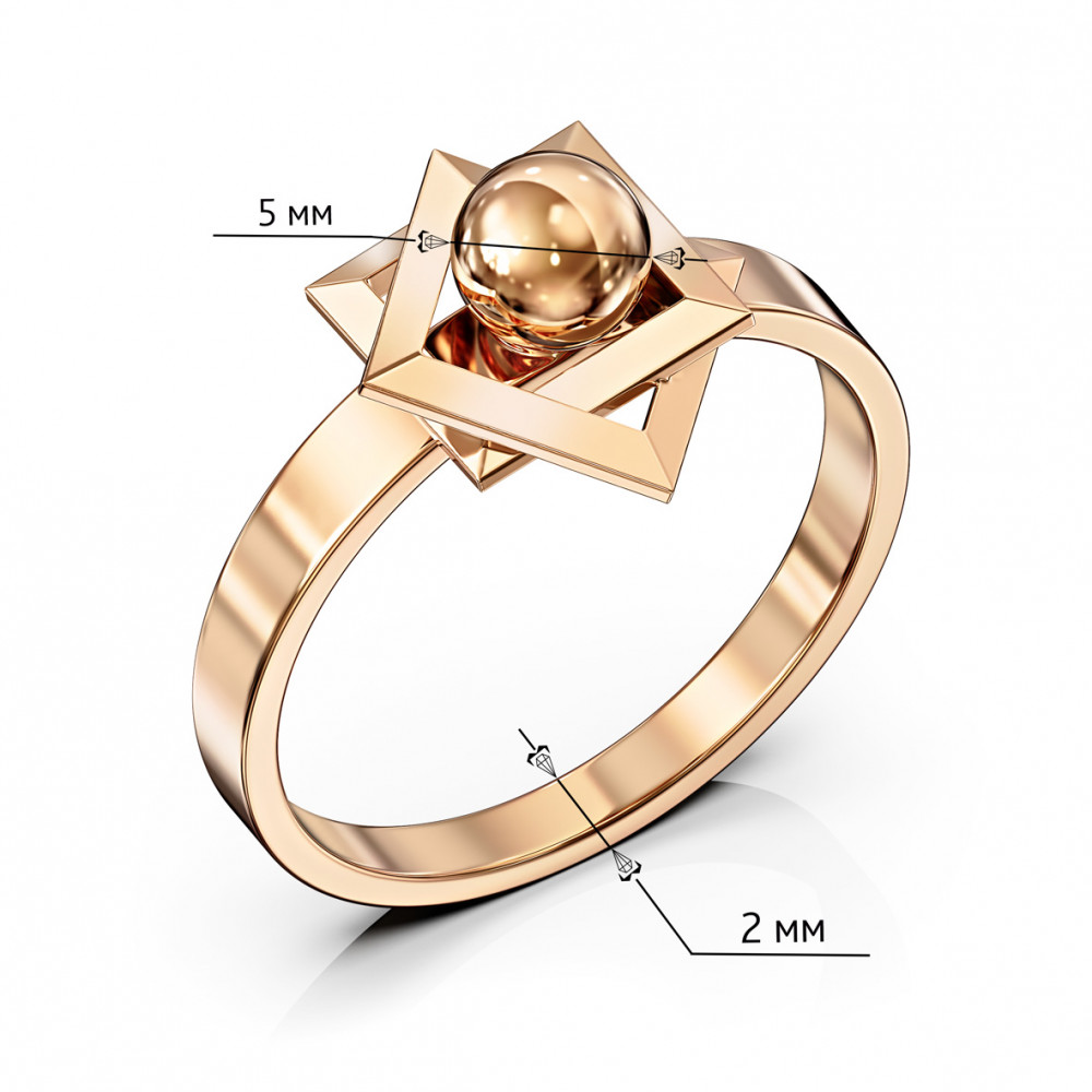 Gold ring. Article 300478  size 17 - Photo 3