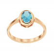 Gold ring with blue topaz. Article 361681  size 16.5 - Photo 2