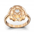 Gold ring with cubic zirkonia. Article 380694  size 17.5 - Photo 2