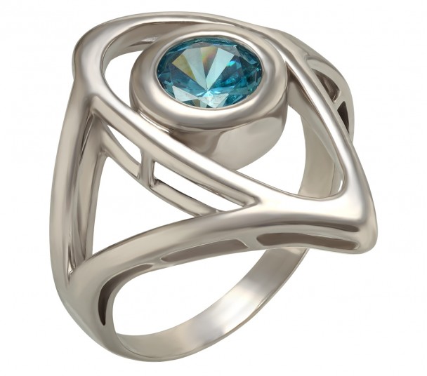 Серебряное кольцо с фианитами. Артикул 320156С - Фото  1