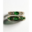 Gold ring with diamonds and emerald. Article 752782  size 17.5 - Photo 4
