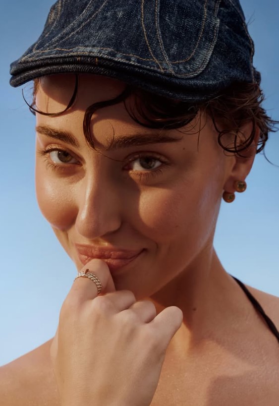 Gold earrings. Article 470143М  - Photo 4