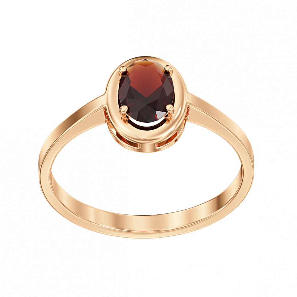 Gold ring with garnet. Article 364681  size 16.5 - Photo 2