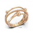 Golden ring. Article 300407  size 18.5 - Photo 3