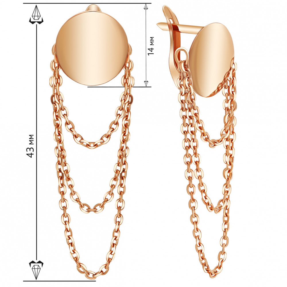 Золотые серьги. Артикул 470668  - Фото 2