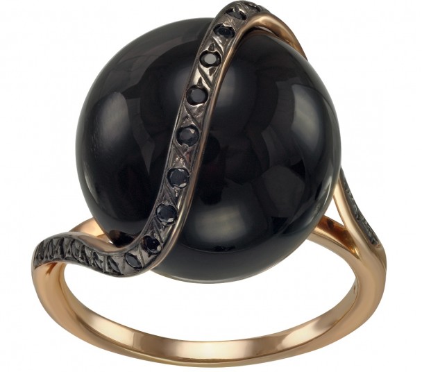 Золотое кольцо с опалом и нанокристаллами. Артикул 3623564 - Фото  1