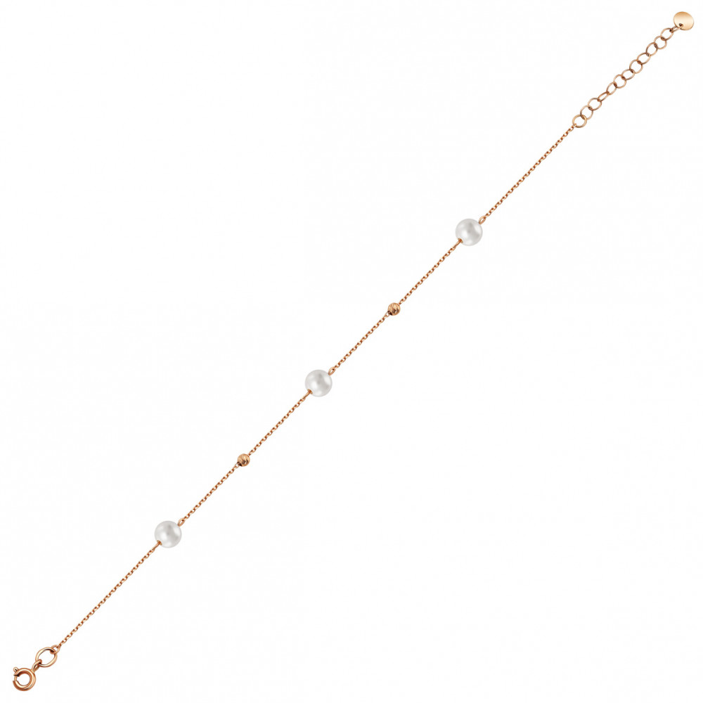 Gold bracelet with pearls. Article 820247  size 150 - Photo 2