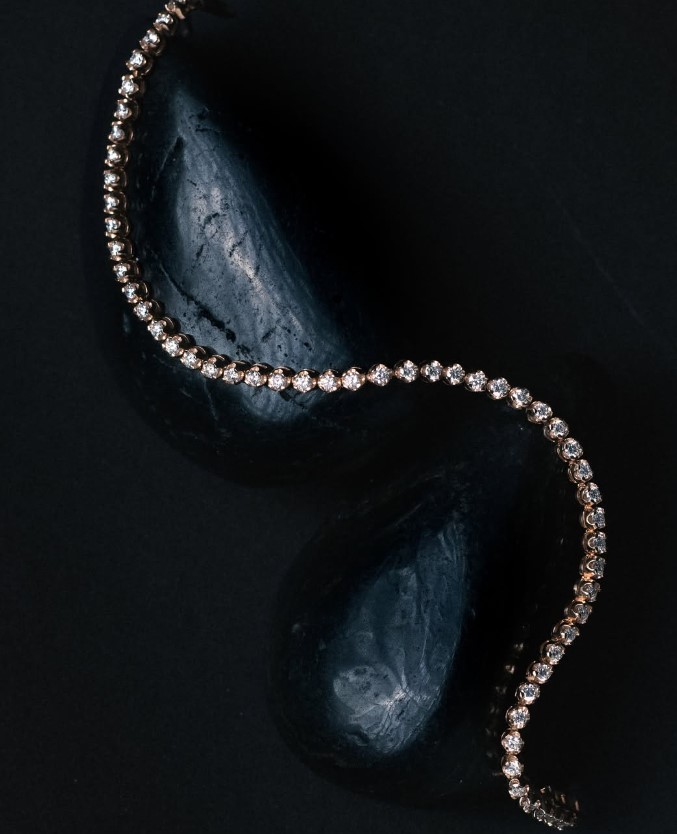 Gold bracelet with diamonds. Article 790059  size 170 - Photo 4