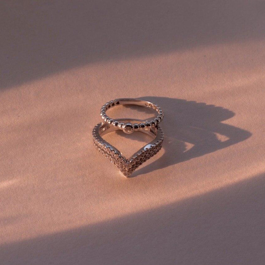 Серебряное кольцо с фианитом. Артикул 380185С  размер 16.5 - Фото 3
