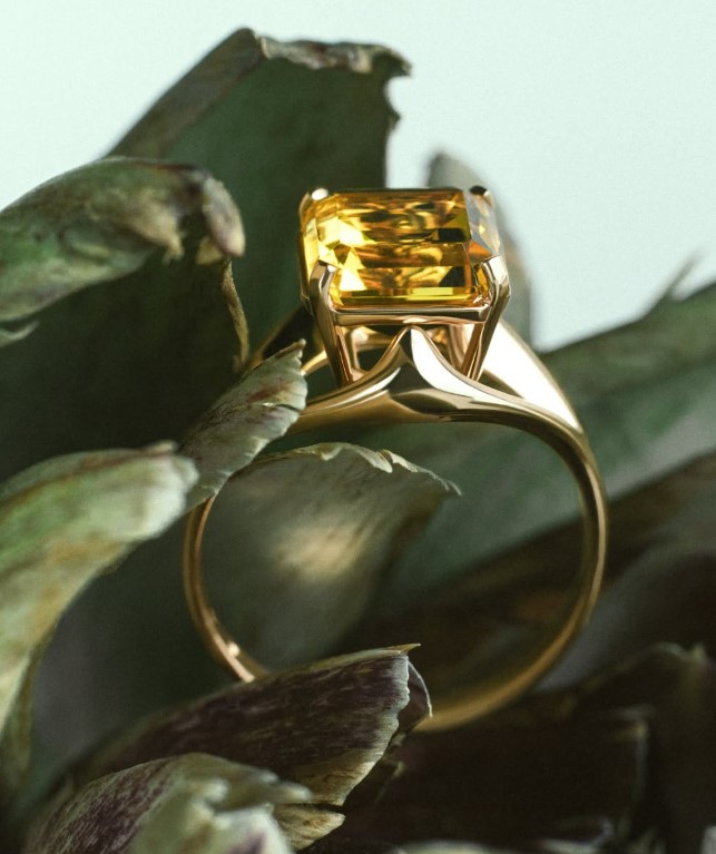 Gold ring with citrine. Article 369728  size 16.5 - Photo 4