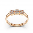 Gold ring with cubic zirkonia. Article 380721  size 17.5 - Photo 2