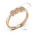 Gold ring with cubic zirkonia. Article 380721  size 17.5 - Photo 3