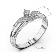 Gold ring with diamonds. Article 750830В  size 17.5 - Photo 3
