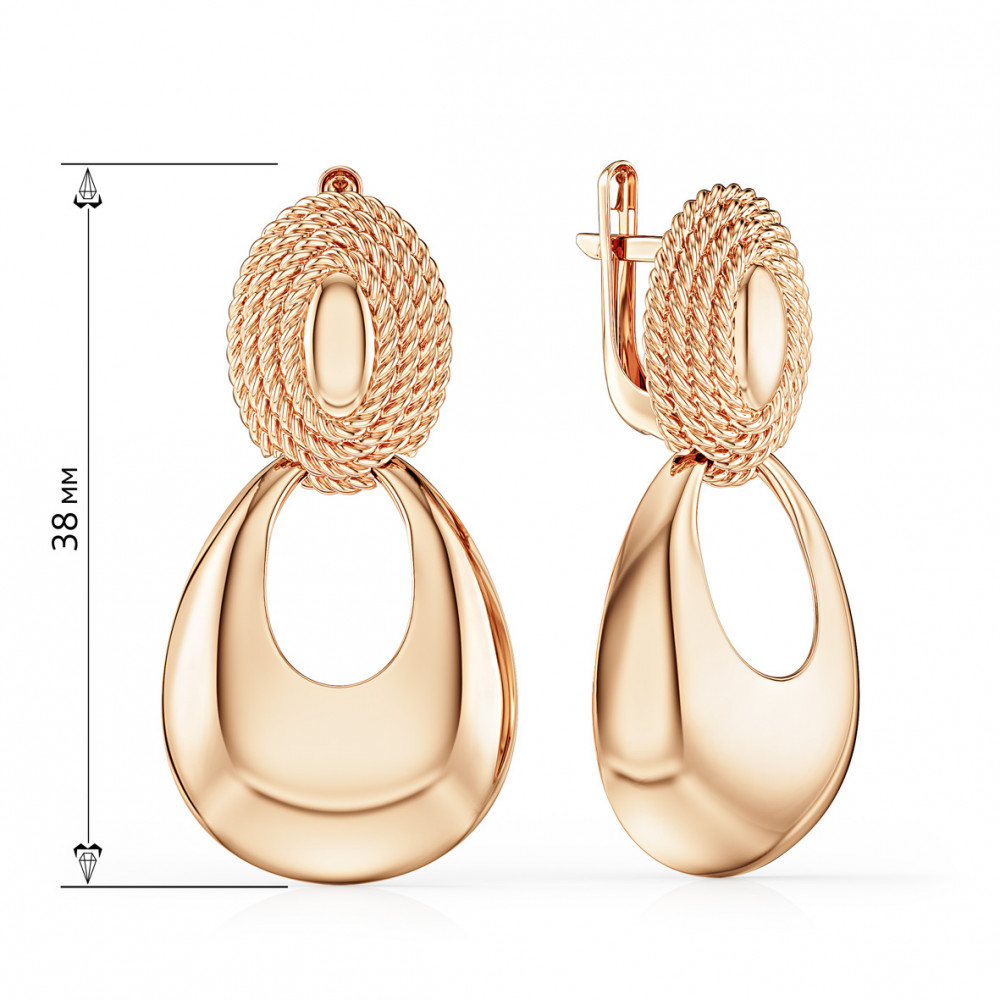 Золотые серьги. Артикул 400310  - Фото 2