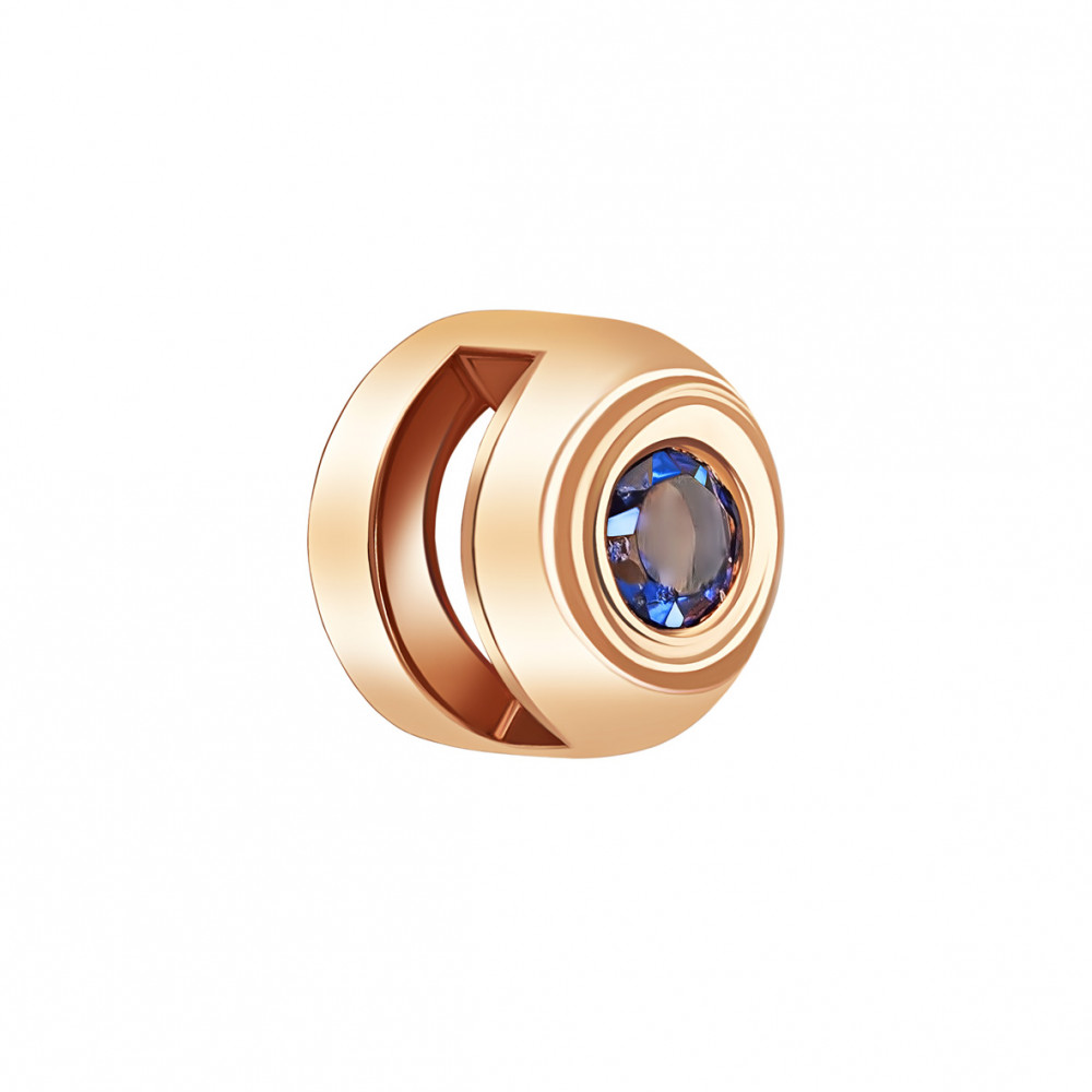 Золотая подвеска с сапфиром. Артикул 182136  - Фото 2