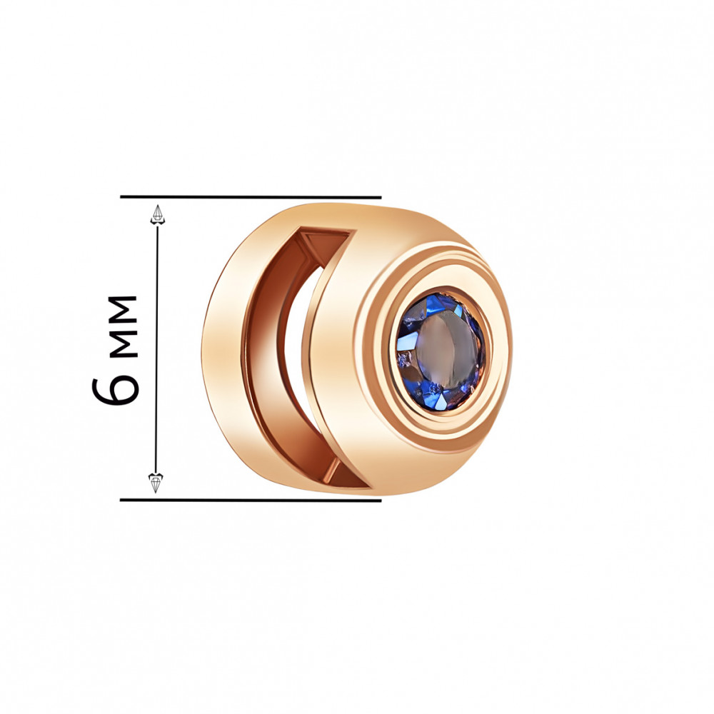 Золотая подвеска с сапфиром. Артикул 182136  - Фото 3