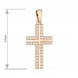 Gold cross with cubic zirconia. Article 260032  - Photo 2