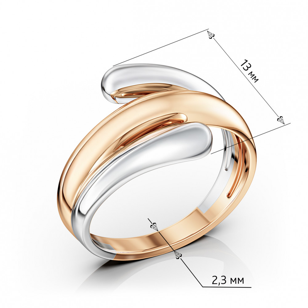 Golden ring. Article 310314  size 18.5 - Photo 3