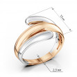 Golden ring. Article 310314  size 18.5 - Photo 3
