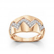 Золота каблучка з фіанітами. Артикул 380734  розмір 18 - Фото 2
