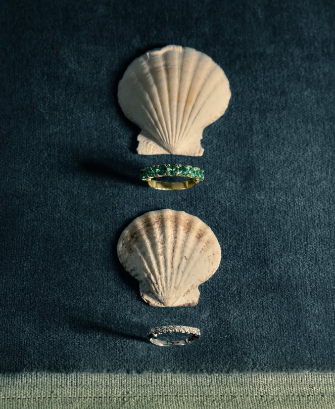 Gold ring with emerald. Article 377809М  size 17.5 - Photo 4