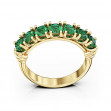 Золота каблучка зі смарагдом. Артикул 377809М  розмір 17.5 - Фото 2