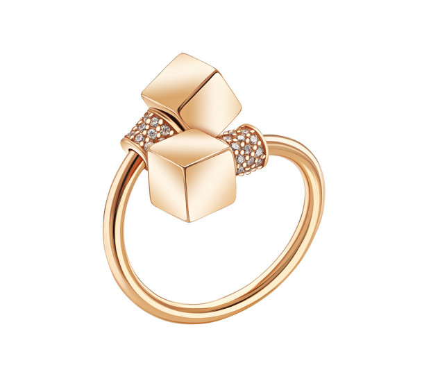 Золоті сережки з фіанітами. Артикул 470820 - Фото  1