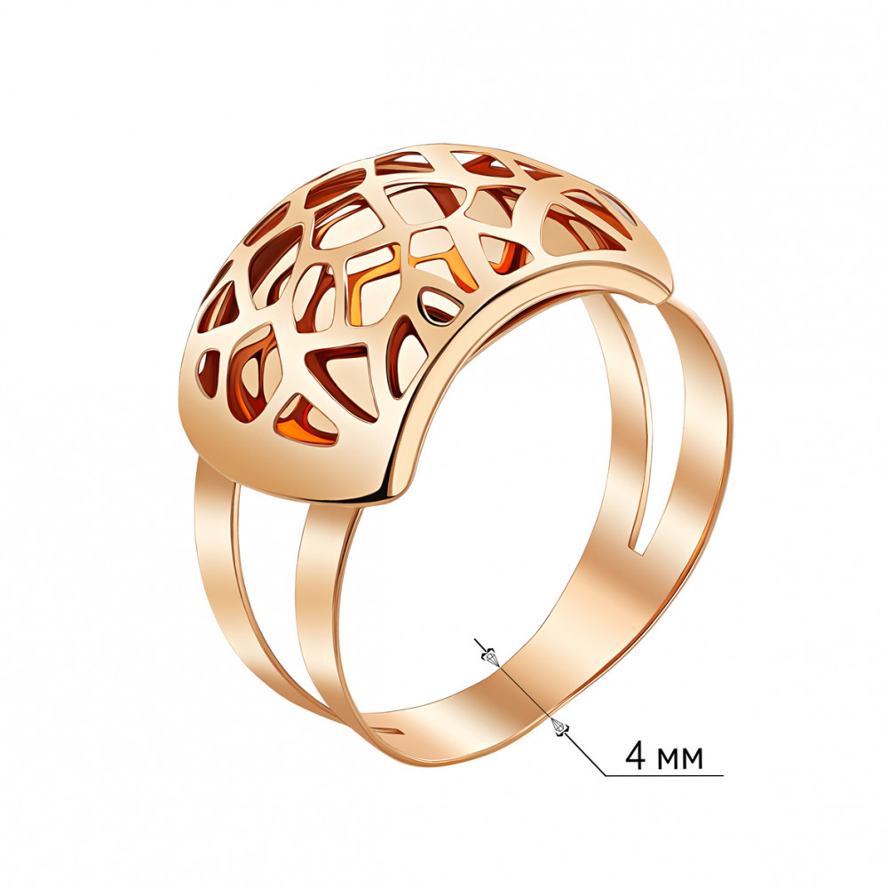 Золота каблучка. Артикул 390238  розмір 17 - Фото 3