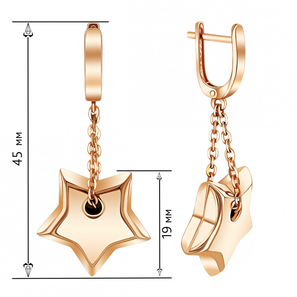 Золотые серьги. Артикул 470810  - Фото 2