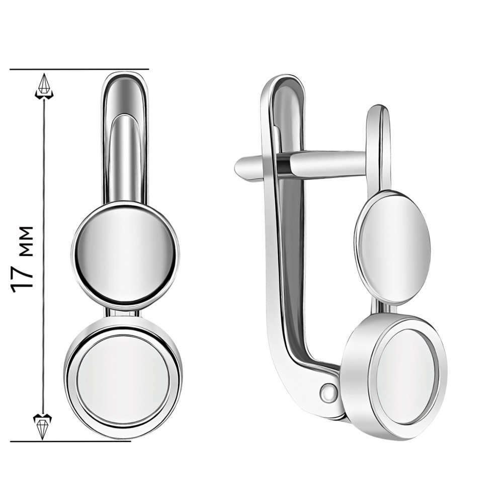 Золотые серьги с перламутром. Артикул 440752В  - Фото 2